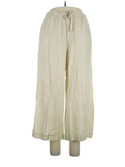 Pre-owned Max Studio Linen Pants In Ivory