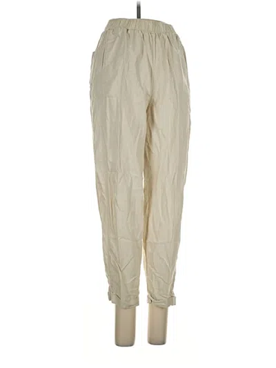 Pre-owned Max Studio Linen Pants In Ivory