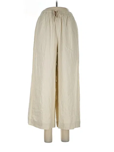 Pre-owned Max Studio Linen Pants In Ivory