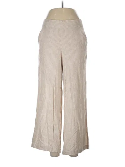 Pre-owned Max Studio Linen Pants In Tan
