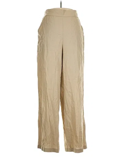 Pre-owned Max Studio Linen Pants In Tan