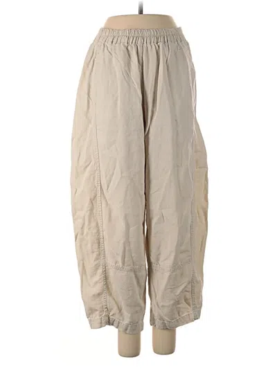 Pre-owned Max Studio Linen Pants In Tan