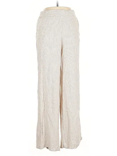 Pre-owned Max Studio Linen Pants In White