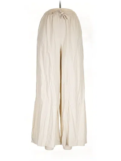 Pre-owned Max Studio Linen Pants In White