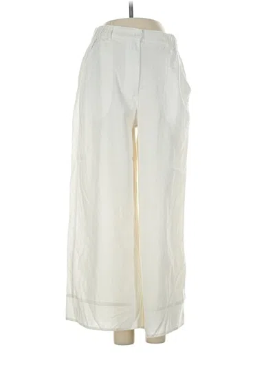 Pre-owned Max Studio Linen Pants In White