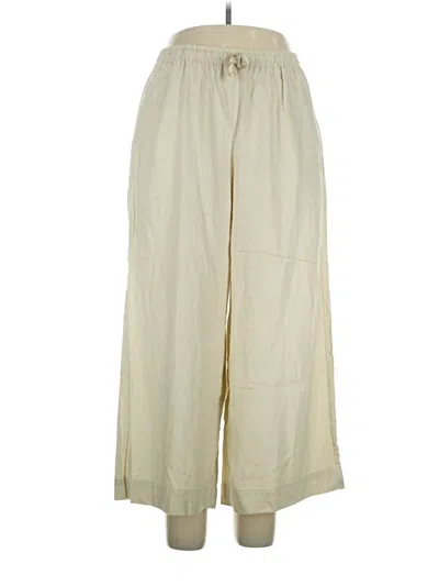 Pre-owned Max Studio Linen Pants In White