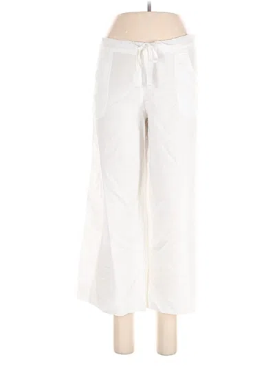 Pre-owned Max Studio Linen Pants In White