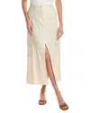 Max Studio Linen-blend Cargo Maxi Skirt In Neutral