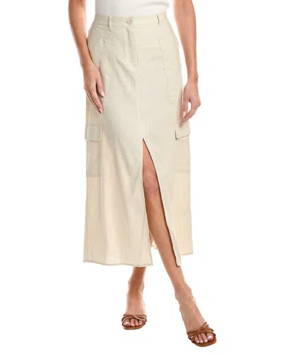 MAX STUDIO MAX STUDIO LINEN-BLEND CARGO MAXI SKIRT