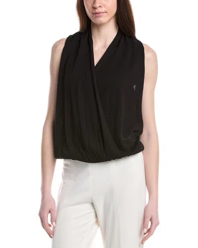 Max Studio Linen-blend Drape Top