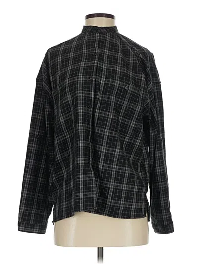 Pre-owned Max Studio Long Sleeve Blouse In Black