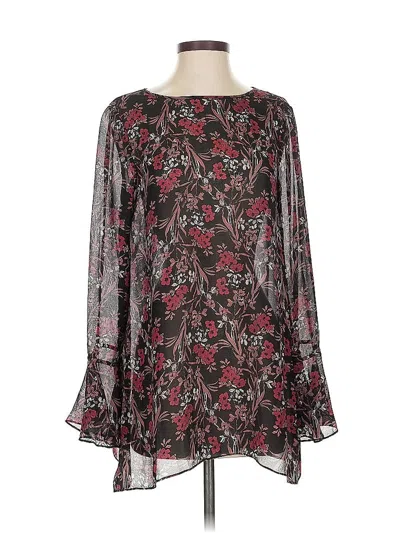 Pre-owned Max Studio Long Sleeve Blouse In Black