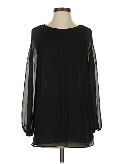 Pre-owned Max Studio Long Sleeve Blouse In Black