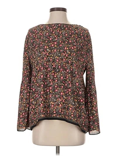 Pre-owned Max Studio Long Sleeve Blouse In Black