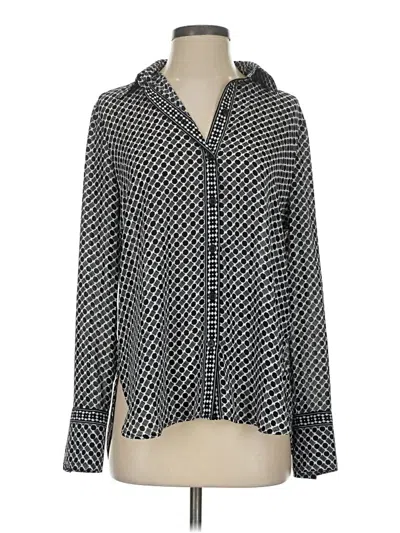 Pre-owned Max Studio Long Sleeve Blouse In Black