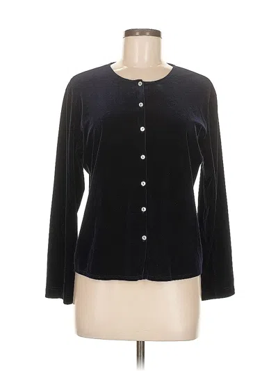 Pre-owned Max Studio Long Sleeve Blouse In Blue