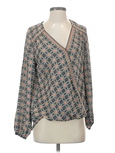 Pre-owned Max Studio Long Sleeve Blouse In Blue