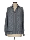 Max Studio Long Sleeve Blouse In Blue