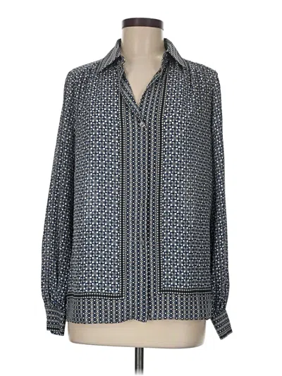 Max Studio Long Sleeve Blouse In Blue