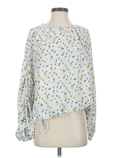 Pre-owned Max Studio Long Sleeve Blouse In Blue