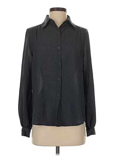 Pre-owned Max Studio Long Sleeve Blouse In Blue