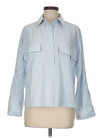 Pre-owned Max Studio Long Sleeve Blouse In Blue