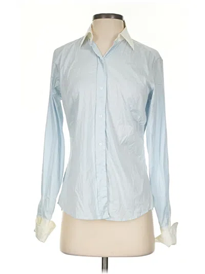 Pre-owned Max Studio Long Sleeve Blouse In Blue