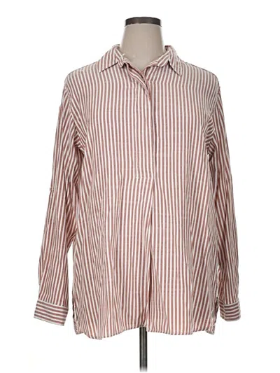 Pre-owned Max Studio Long Sleeve Blouse In Brown