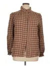 Max Studio Long Sleeve Blouse In Brown