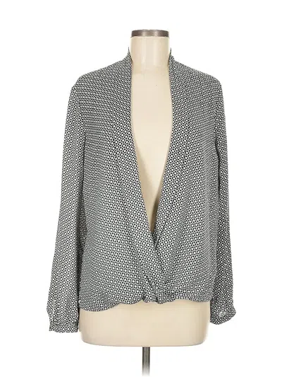 Pre-owned Max Studio Long Sleeve Blouse In Gray