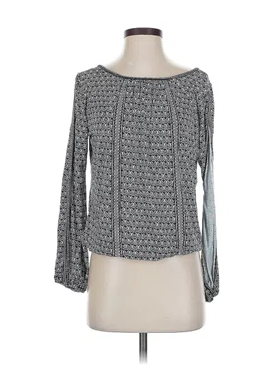 Pre-owned Max Studio Long Sleeve Blouse In Gray