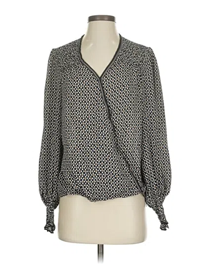 Pre-owned Max Studio Long Sleeve Blouse In Gray