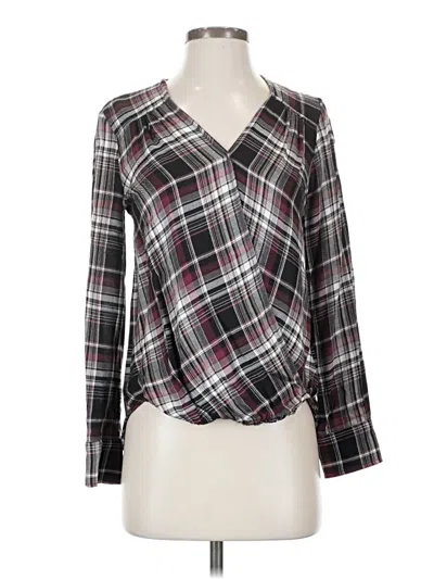 Max Studio Long Sleeve Blouse In Gray