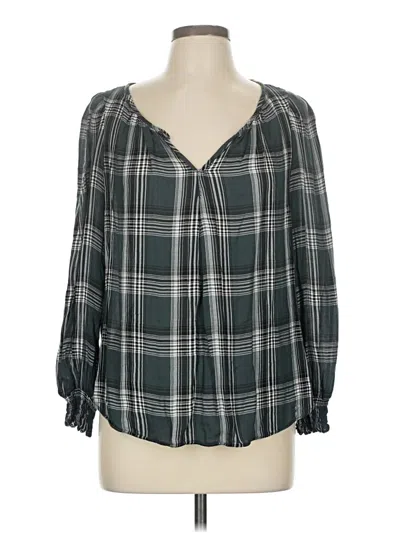 Pre-owned Max Studio Long Sleeve Blouse In Gray