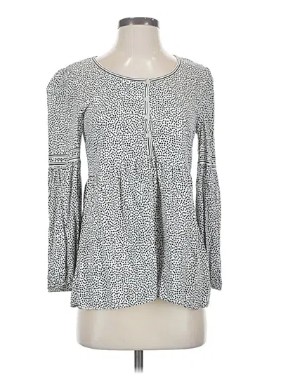 Pre-owned Max Studio Long Sleeve Blouse In Gray