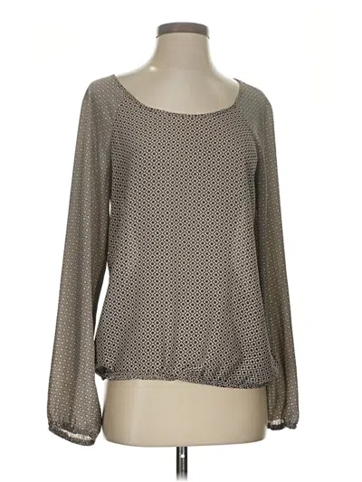 Pre-owned Max Studio Long Sleeve Blouse In Gray
