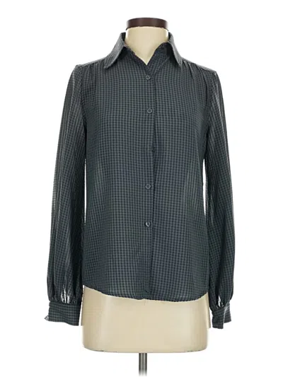 Pre-owned Max Studio Long Sleeve Blouse In Gray