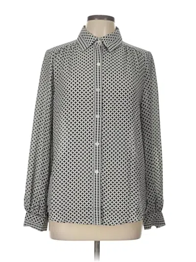 Pre-owned Max Studio Long Sleeve Blouse In Gray