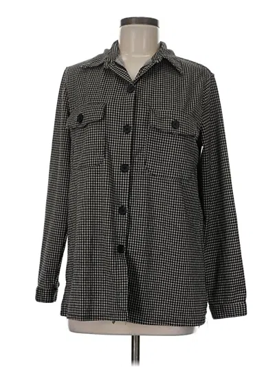 Pre-owned Max Studio Long Sleeve Blouse In Gray