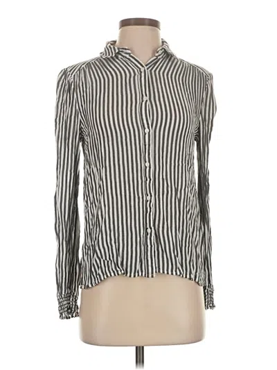 Pre-owned Max Studio Long Sleeve Blouse In Gray