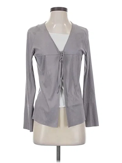 Pre-owned Max Studio Long Sleeve Blouse In Gray