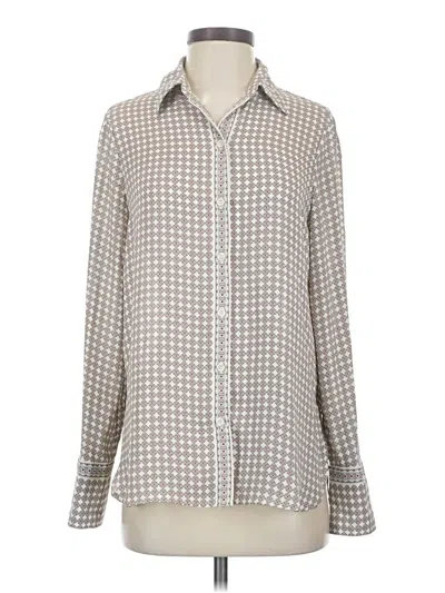 Pre-owned Max Studio Long Sleeve Blouse In Gray
