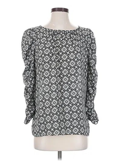 Pre-owned Max Studio Long Sleeve Blouse In Gray
