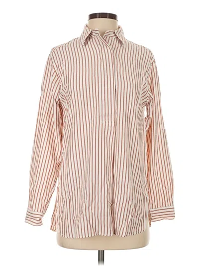 Pre-owned Max Studio Long Sleeve Blouse In Orange