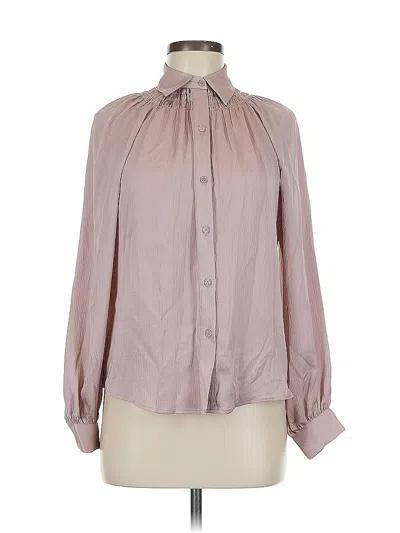 Pre-owned Max Studio Long Sleeve Blouse In Pink