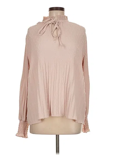 Pre-owned Max Studio Long Sleeve Blouse In Pink