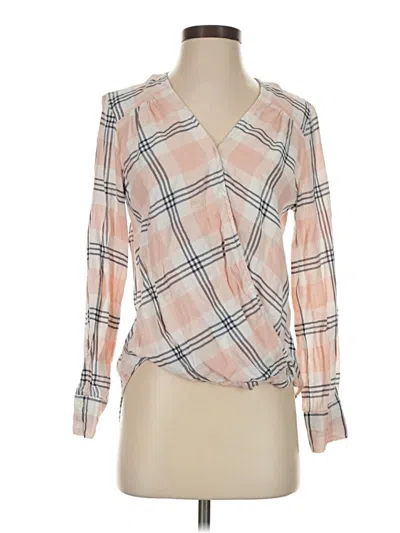 Pre-owned Max Studio Long Sleeve Blouse In Pink