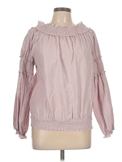Pre-owned Max Studio Long Sleeve Blouse In Pink
