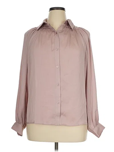 Pre-owned Max Studio Long Sleeve Blouse In Pink