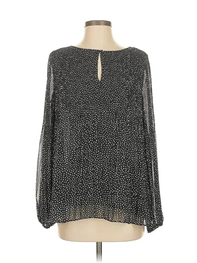 Pre-owned Max Studio Long Sleeve Blouse In Silver